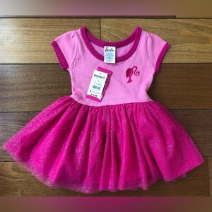 NWT Barbie Pink Glitter Dress